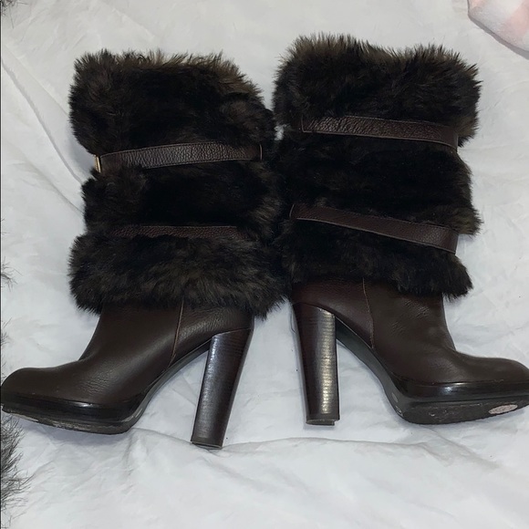 Size 6.5 (US) Micheal Kors Faux Fur Heeled Boots - Picture 4 of 4